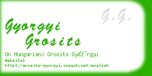 gyorgyi grosits business card